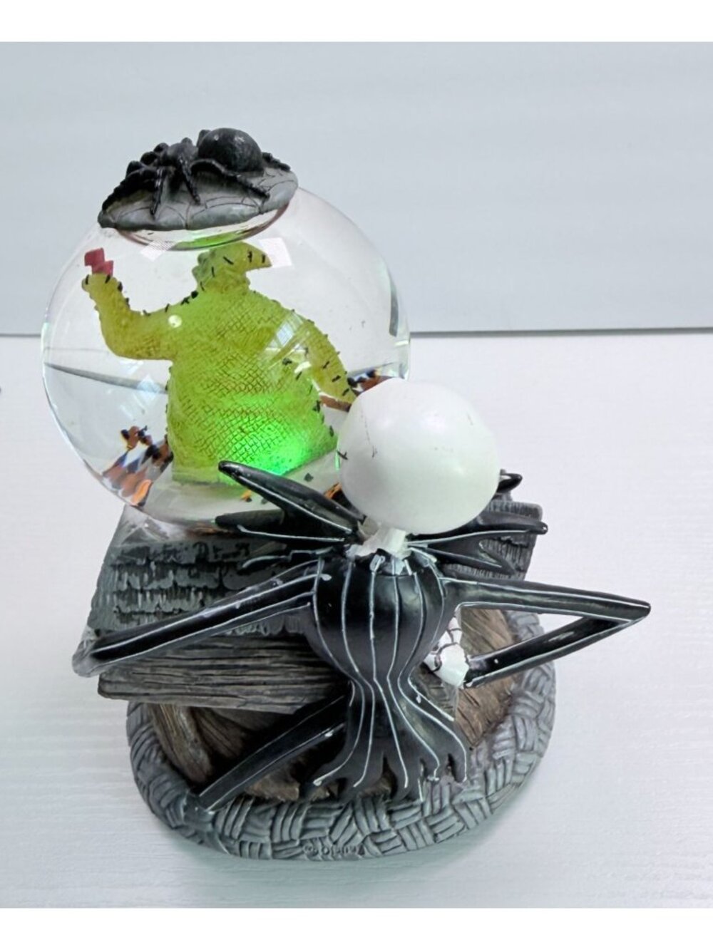 Jack Skellington Oogie Boogie Musical Snow Globe Nightmare Before Christmas - Picture 2 of 10